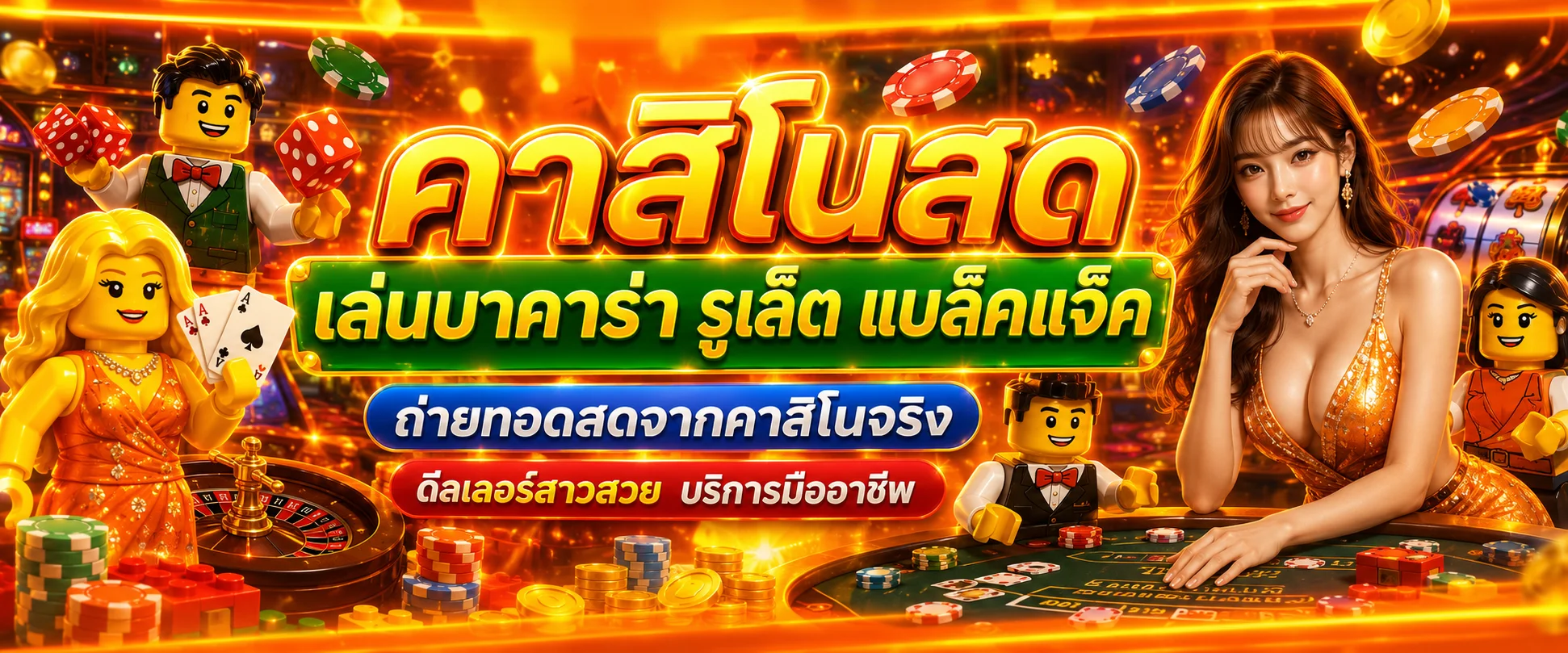 คาสิโนออนไลน์บาคาร่าสดและรูเล็ตบน LEGO678