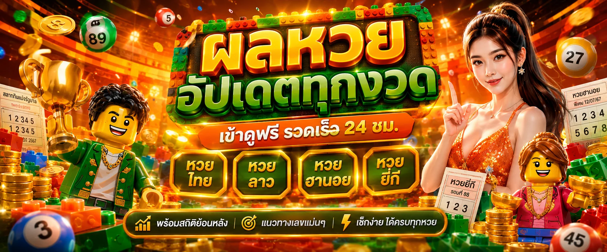 ผลหวยงวดล่าสุดหวยรัฐบาลลาวฮานอยบน LEGO678